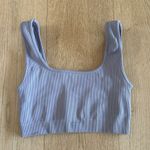 Set Active  - Ribbed Sleeveless Sports Bra Crop Top in Gray Photo 0