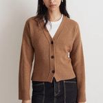 Madewell Black Wool Blend V-Neck Slim Fit Button Front Cardigan Sweater Size XXS Photo 1