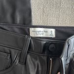 Abercrombie & Fitch Abercrombie High-Rise Ultra Straight 90s Leather Pants Photo 1