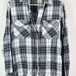 Sam Edelman 3for$30π Plaid High-Low Split Back Button Down Top XS Photo 0