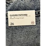 AG Adriano Goldschmied AG Jeans Cloved Patched Denim Jeans High Rise Relaxed Straight Leg Blue 26 NWT Photo 7