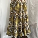 Mlle Gabrielle Boho Tiered Maxi Sundress in Yellow Floral y2k Spaghetti Strap A-Line Dress Photo 3