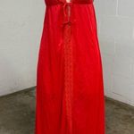 American Vintage Vintage red lace tie front maxi cardigan cape Photo 1