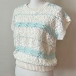 Vintage Pastel Popcorn Sweater Blue Size M Photo 1