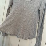 UGG  Georgia Ribbed Long Sleeve Top Tee Sz Large Grey Scoop Neck Photo 5