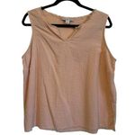 Coldwater Creek Light Pink Peach Sleeveless Raw Hem Gauze Style Sleeveless Top Photo 0