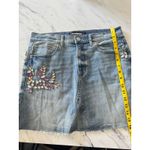 EXPRESS  Women’s Size 6 Embellished Denim Mini Skirt y2k Glam Bejeweled Festival Photo 5