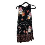 Bila Boho Tiered Baby Doll Flowy Dress Floral Cottage Black Size Small Photo 5