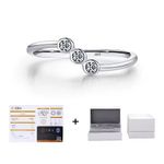 Boutique Sparkling Moissanite‎ Diamond Ring | 14k White Gold Plated Sterling Silver Photo 1