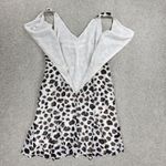 Kate Young Target Dress Womens 10 Leopard Print Fit Flare Baby Doll Chic Flirty White Photo 8