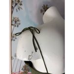 ASOS Olive Khaki Satin Crop Top & Shorts PJ Lounge 2-Piece Set Size Large Photo 5