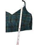 Boohoo womens Green Black Plaid Crop Top Sz 2 Photo 3