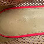 J.Crew  Neon Pink Mesh Perforated Leather Ballet Flats Made in Italy Size 9 Photo 3