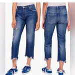 We The Free FREE PEOPLE Maggie Button Fly Distressed Raw Hem Jeans Size 29 Photo 1