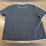 Goelia 100% pure merino wool short sleeve top gray size 8 / 10 Photo 2