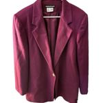 SAVANNAIII4 Vintage Wool Plum Magenta Plus Size Blazer Purple Photo 1