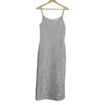 Rhode Stella Maxi Dress Silver Metallic Gown Slit Size XS Photo 1