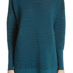 Lafayette 148 Ribbed Tunic Sweater in Empress Teal top shirt Green Size L Photo 0