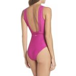 Ted Baker 💕💕 Deep V Plunge One-Piece Swimsuit ~ Fuscia US 8 NWT Photo 3