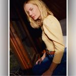 Nation Ltd  Arabelle Top in Post-It Yellow Puff Sleeves Size Medium Photo 2