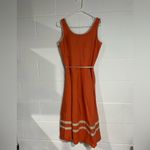 Covington Orange Midi Dress with White Stripes Women’s Size 10 Photo 1