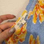 Abel the label  Blue Yellow Floral One Shoulder Maxi Dress L Photo 2