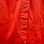 Shoshanna  Annette Red Shirt‎ Dress Women’s Size 2 Puff Sleeve Button Front Tie Photo 8