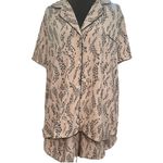 Brand New State of Day Women's Size 2X Textural Animal Print Sleepwear Set Pink Photo 3