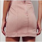 Free People  Modern Femme Size 8 Bodycon Denim Mini Skirt in Blush Pink Photo 5
