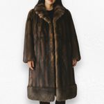 1950s Vintage Brown Mink Fur Coat Mid Photo 2