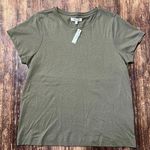 Madewell  Medium Drapey Crewneck Green Tee NEW Photo 0