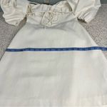 ZARA  Puff Sleeve Open Back White Linen Blend Milkmaid Mini Dress Women’s Size S Photo 15