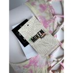 Miken Swim Yellow Pink Tie Dye Gold Beach Print Swim Cover Up Small Photo 5