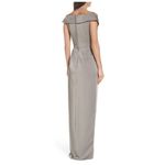 La Femme NWT 25206 Surplice Off the Shoulder Gown Pewter Sz 12 $338 Photo 2