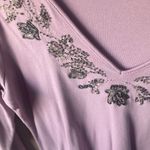 Ralph Lauren Lauren  Embellished Lavender V-Neck Women's Top petite medium Photo 1