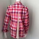 Anthropologie  Isabella Sinclair Hibiscus Tea Pink Plaid Button Down Medium Photo 5