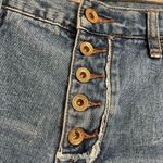 Free People  5 button fly raw hem cut off jean denim shorts, size 27 Photo 4