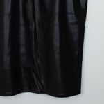 Good American  Grunge Black Faux Leather Front Slit Midi Skirt Size 22 Biker Edgy Photo 6
