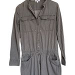 Paige Chic Jumpsuit Painters Gray Pants Long Sleeve Size Small S Photo 1