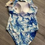 CALIA by Carrie Underwood Blue and White One Piece Swimsuit Size 16 Photo 1