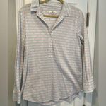 Vineyard Vines  Size 8 Striped Neon Polka Dot Cotton Long Sleeve Popover Top Photo 0