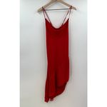 AU X NUULY Rafaela Red Asymmetrical Slip Dress Large Photo 1