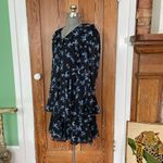 Karl Lagerfeld Paris Long Sleeve Floral Ruffle Hem Tiered Mini Dress - Sz 4 Photo 7
