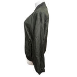 Vintage Imprints 100% Silk Bomber Jacket Olive Green Zip Front Size XL Photo 5