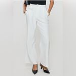 Princess Polly White Pleated Wide Leg Pants Size 4 Photo 1