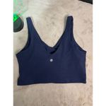 Athleta  women’s Blue Medium Sports Bra Soft Stretchy Yoga Gym Pullover Photo 1