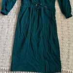 Garnet Hill Green French Terry Sweatshirt Dress Photo 1