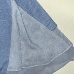 LOGO By Lori Goldstein LOGO Lounge Sz 2X Blue - Swiss Dot Chiffon Trim Open Front Knit Cardigan Jacket Photo 3