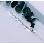 Sparkling Leaf Charm Anklet 925 Sterling Silver Adjustable Beach Boho Jewelry Photo 10