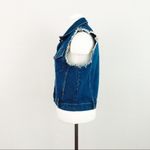 Vintage Distressed Denim Vest | Size S Blue Photo 4